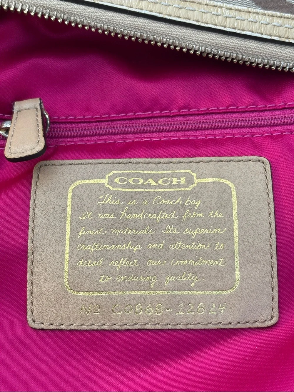 Coach Vintage Y2k Brown Khaki Signature Monogram Canvas Leather Shoulder Bag